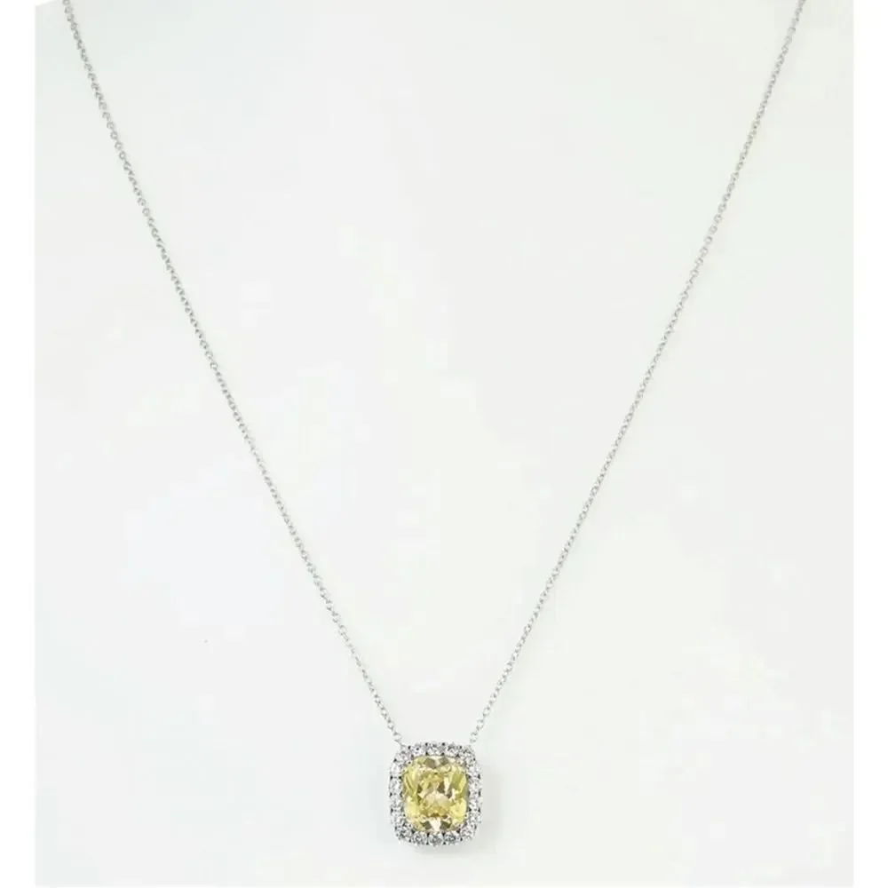 Savvy Cie NWOT Lab Created Canary and CZ Luxury Pendant